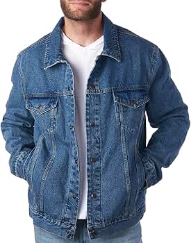 Alpine Swiss Derek Men's Classic Denim Trucker Jacket DNM